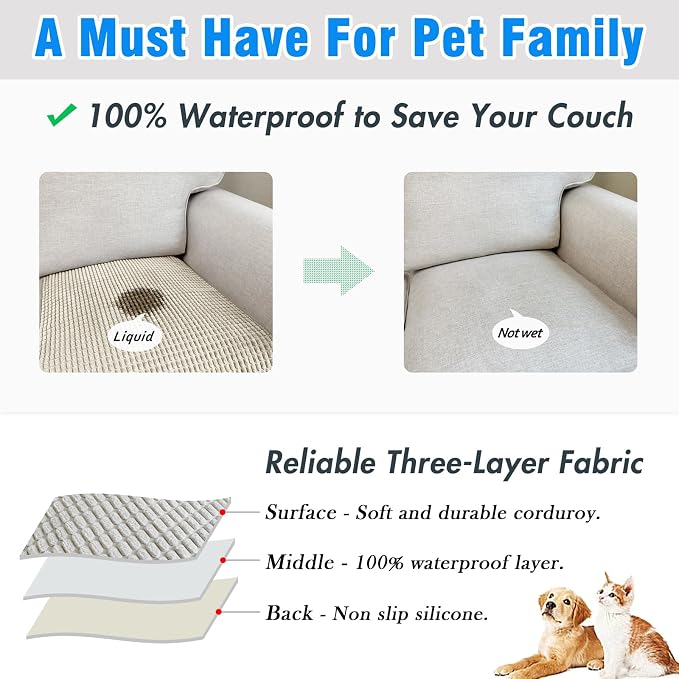 Couch Arm Covers, Sofa Arm Covers, Waterproof Armrest Cover - Image 3