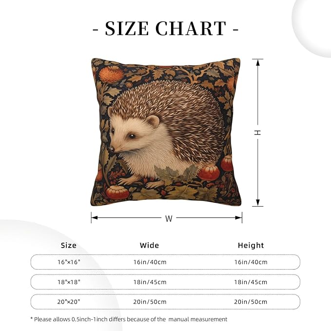 William Morris Abstract Vintage Floral Hedgehog Design 18x18 inches Throw - Image 3