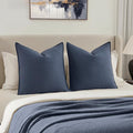 MIULEE Decorative Euro Sham Pillow Covers 26x26, 2 Pack Large Boho Farmhouse by MIULEE