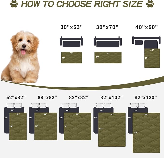Smiry Waterproof Dog Bed Cover Blanket 52x82, Soft Reversible Pet Blanket - Image 6