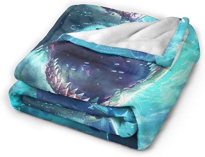 Funny Shark Throw Blanket - Image 4