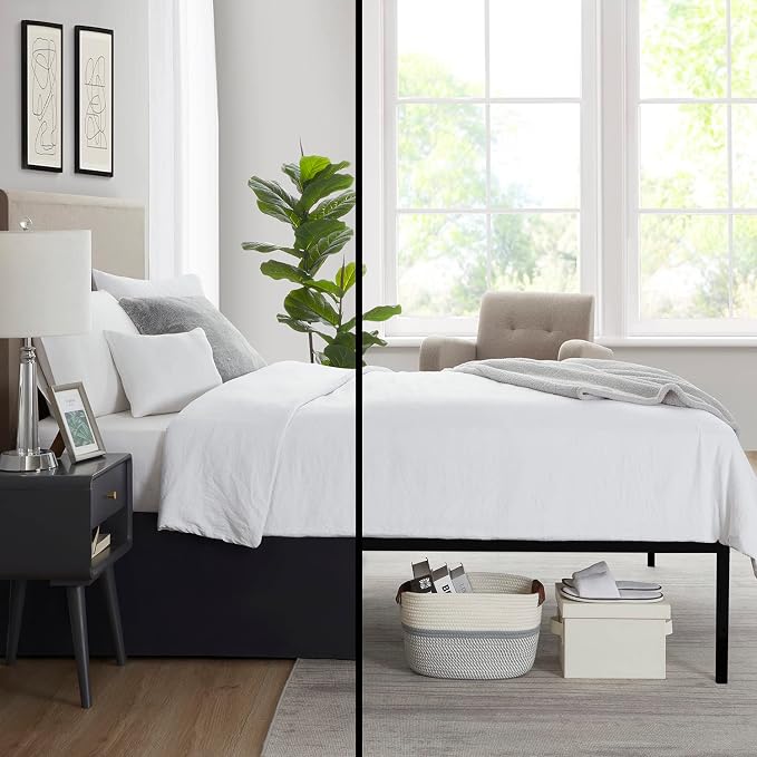 Nestl Black Full XL Bed Skirt - Image 6
