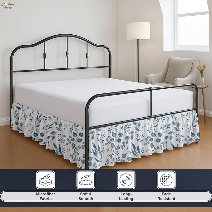 Cottington Lane Ruffled Bed Skirt Queen Size - Image 3