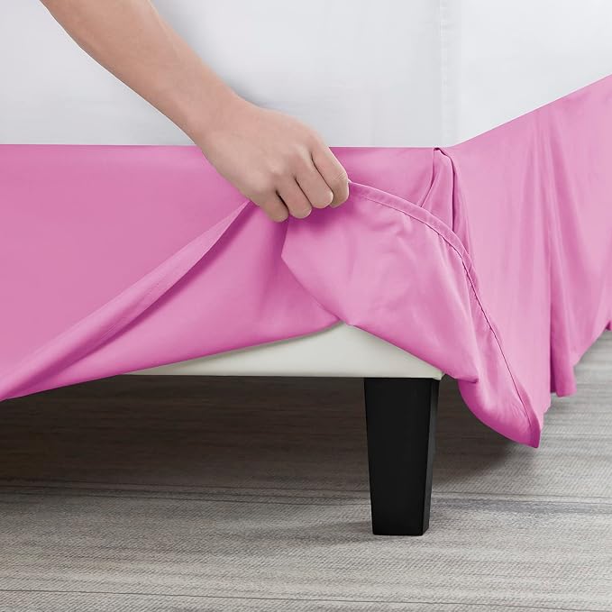 Nestl Light Pink Twin Bed Skirt - Image 5
