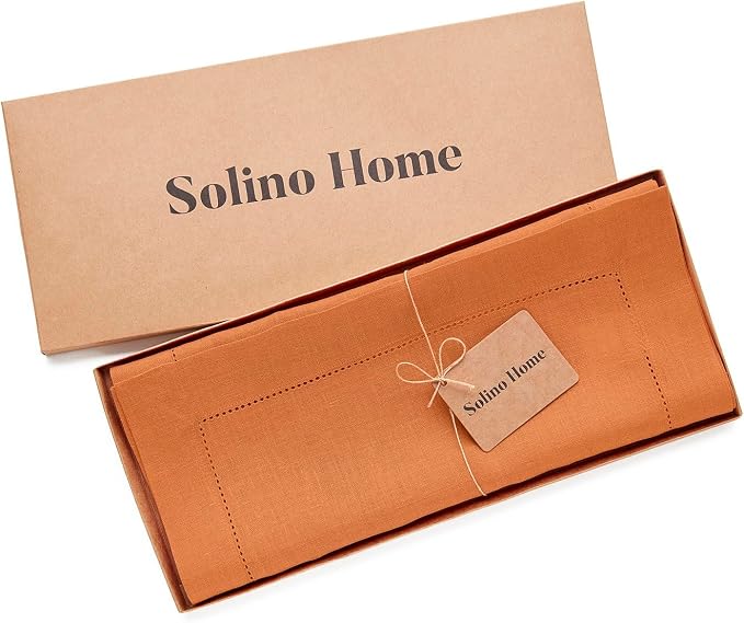 Solino Home Linen Hemstitch Table Runner 108 Inches Long - Image 5