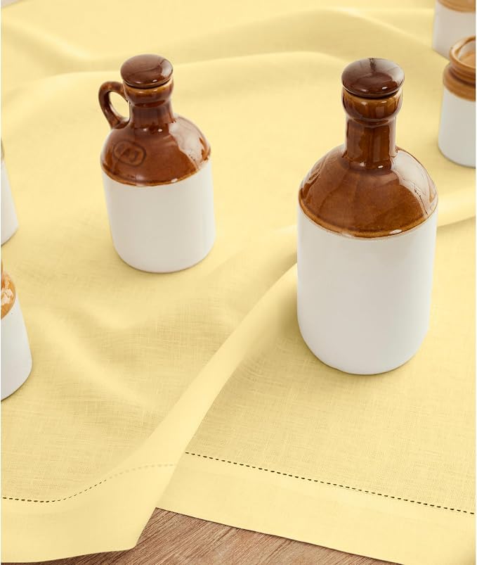 Solino Home Linen Yellow Table Runner 120 Inches Long - Image 3