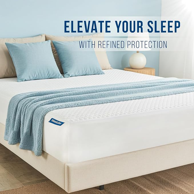 Luxury Twin Size Tencel Waterproof Mattress Protector Deep Pocket - Image 2