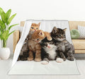 HGOD DESIGNS Cats Throw Blanket Ultra Soft Warm All Season Kittens Family Cats by HGOD+DESIGNS