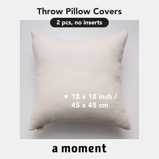 a moment Pack of 2 Decorative Chenille Throw Pillow Covers - Image 4