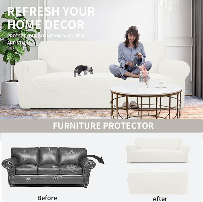 Easy-Going Stretch Oversized Loveseat Slipcover 1-Piece Sofa Cover Furniture - Image 4