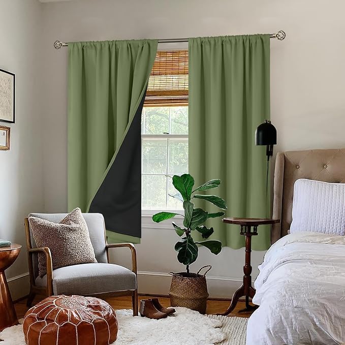 BGment Blackout Curtains for Bedroom 63 Inch Length, Thermal Insulated Full - Image 2