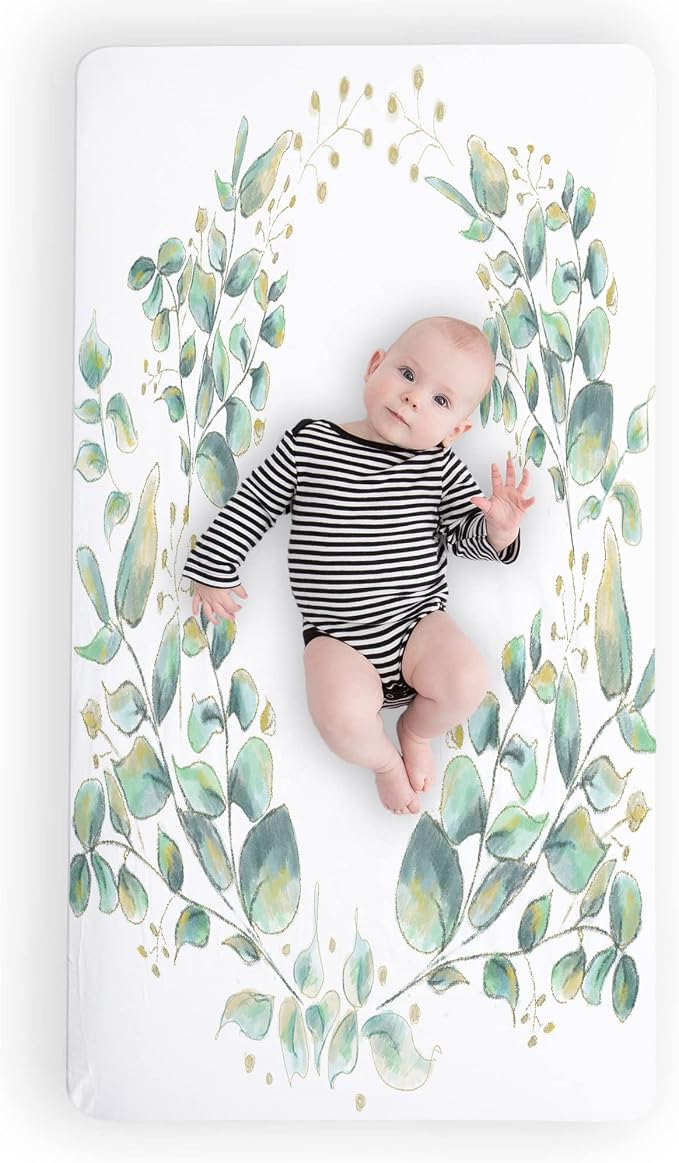 JumpOff Jo - Fitted Crib Sheet, Super Soft Breathable 100% Cotton Baby Crib by JumpOffJo