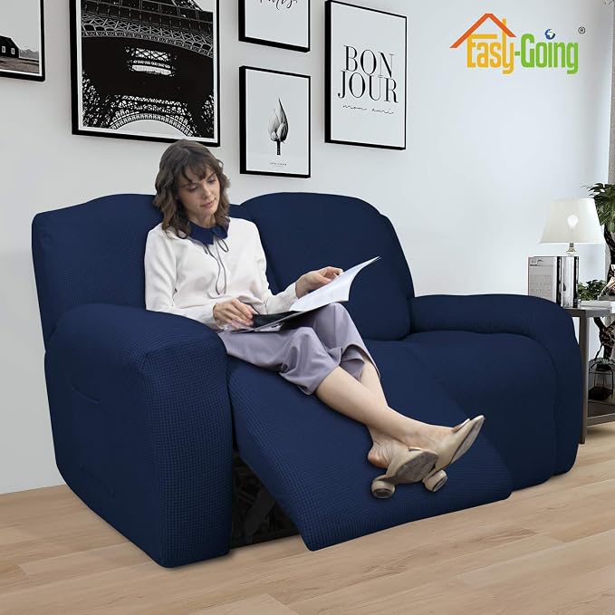 Easy-Going 6 Pieces Recliner Loveseat Stretch Sofa Slipcover Sofa Cover - Image 2