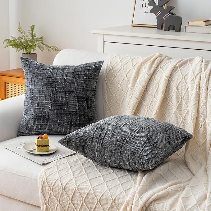 Decorative Throw Pillow Covers 16x16 Inch Set of 2, Soft Solid Farmhouse - Image 6