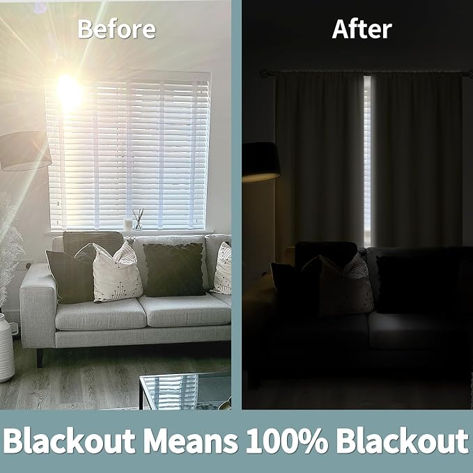 BGment Blackout Curtains for Living Room 84 Inch Length 2 Panels Set, Full Room - Image 3