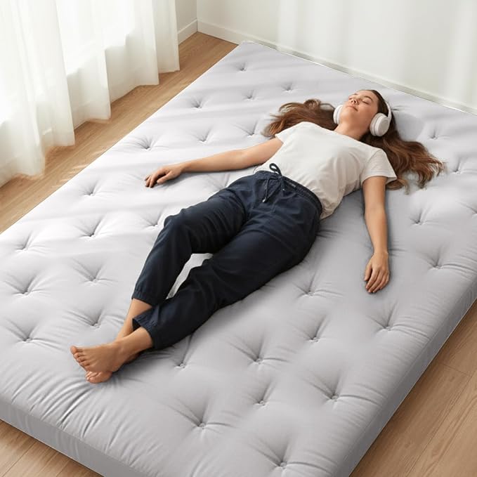 ZonLi Japanese Floor Futon Mattress Full Size 75"x 54", 100% Cotton Cover 2.5'' by Zonli