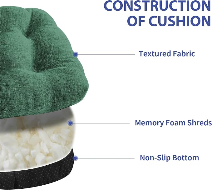 Chair Cushions for Dining Chairs Set of 4, Kitchen Chair Cushions, Chair Pads - Image 3