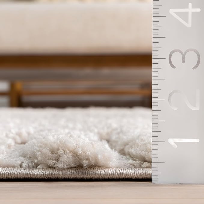 nuLOOM Risette Beige, Soft and Textured, High Traffic, Stain Resistant - Image 6