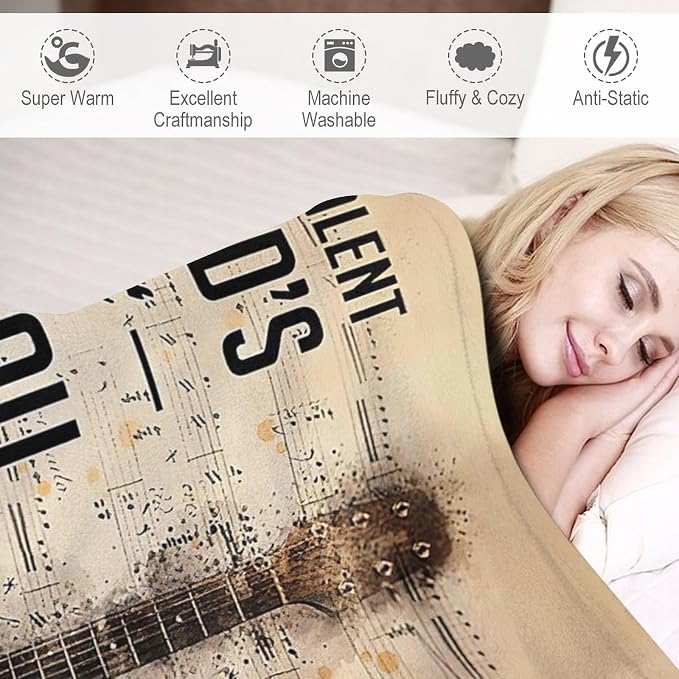 Guitar Music Blanket Gifts for Girls Women Men - Image 6