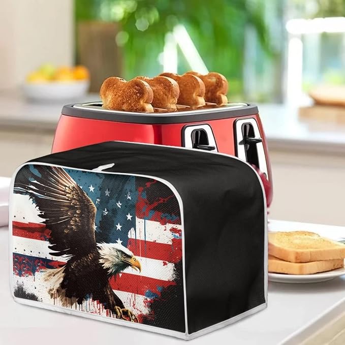 ZFRXIGN Bald Eagle Toaster Cover 4 Slice Wide Slot Small Appliance Covers - Image 3