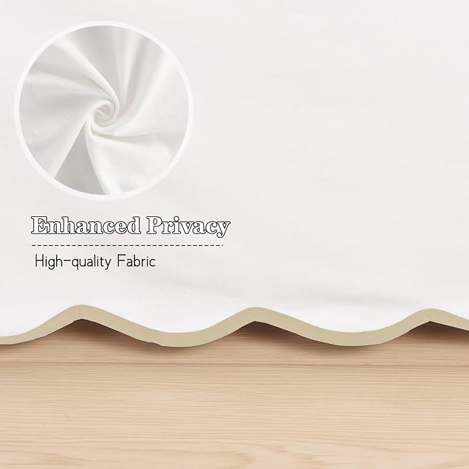 HIG Off-White Chic Twin XL Bed Skirt - Image 8