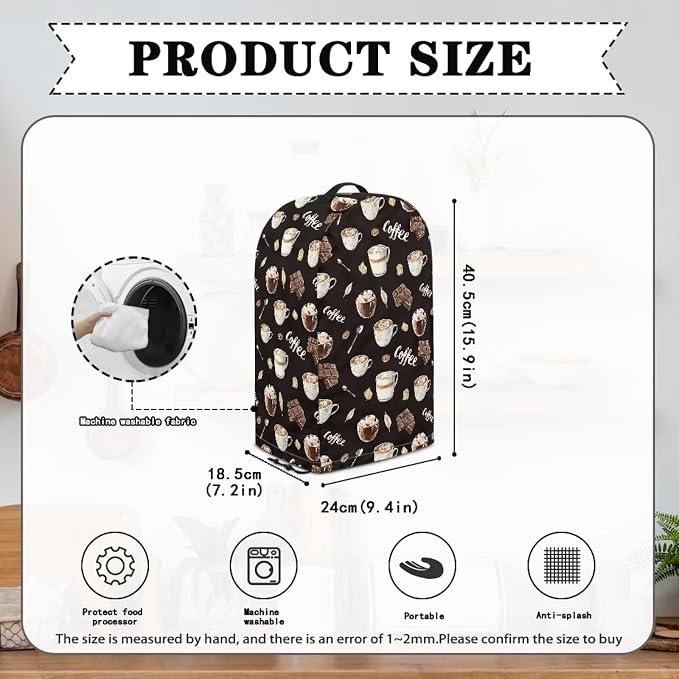 Chocolate Coffee Cups Blender Cover - Image 6