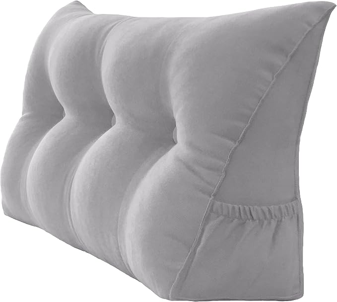 Triangular Reading Bed Rest Pillow Large Bolster Cushion Headboard Backrest by PEACHWELL