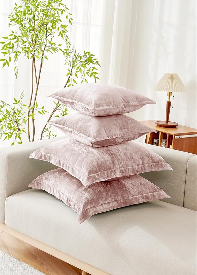 Luxurious Velvet Throw Pillow Covers 20x20 Set of 2 Decorative Pillow Covers - Image 3