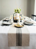 Solino Home Stripe Linen Table Runner 48 Inches by SolinoHome