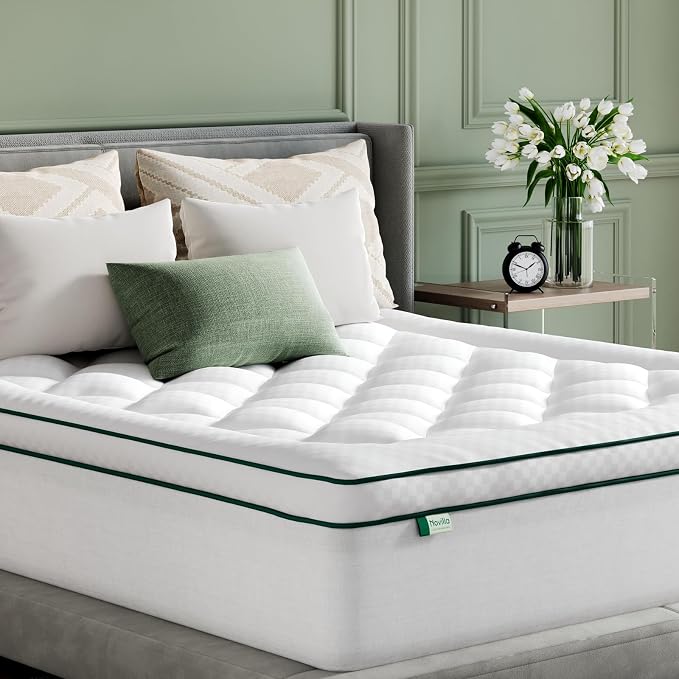 Novilla Queen Mattress Topper, Extra Thick Pillow Top Mattress Pad by Novilla