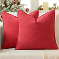 EMEMA Christmas Throw Pillow Covers Decorative Linen Pillow Covers 18x18 Inch by EMEMA