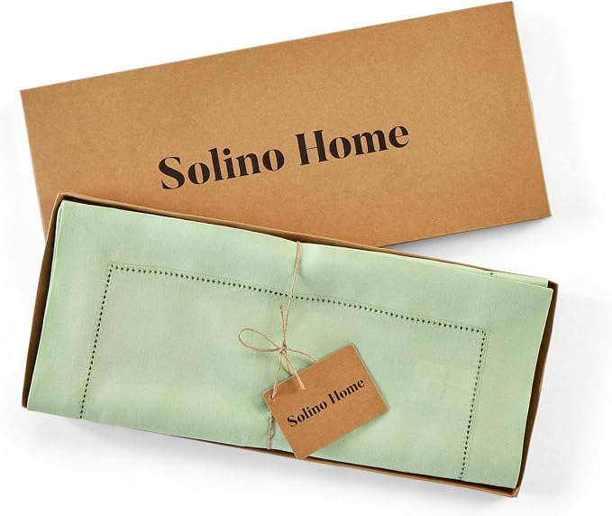 Solino Home Linen Hemstitch Table Runner 108 Inches Long - Image 5