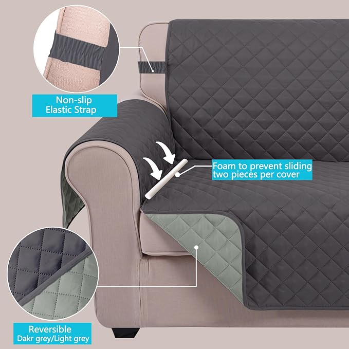 U-NICE HOME 4 Seater Sofa Cover 91 Inch Large Couch Covers - Image 3