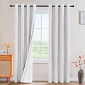 PrinceDeco Natural Linen Curtains 100% Blackout Curtains by PrinceDeco
