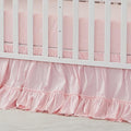 Brandream Crib Bed Skirt for Baby Girls Boys Blush Pink Boho Bohemian Solid by Brandream
