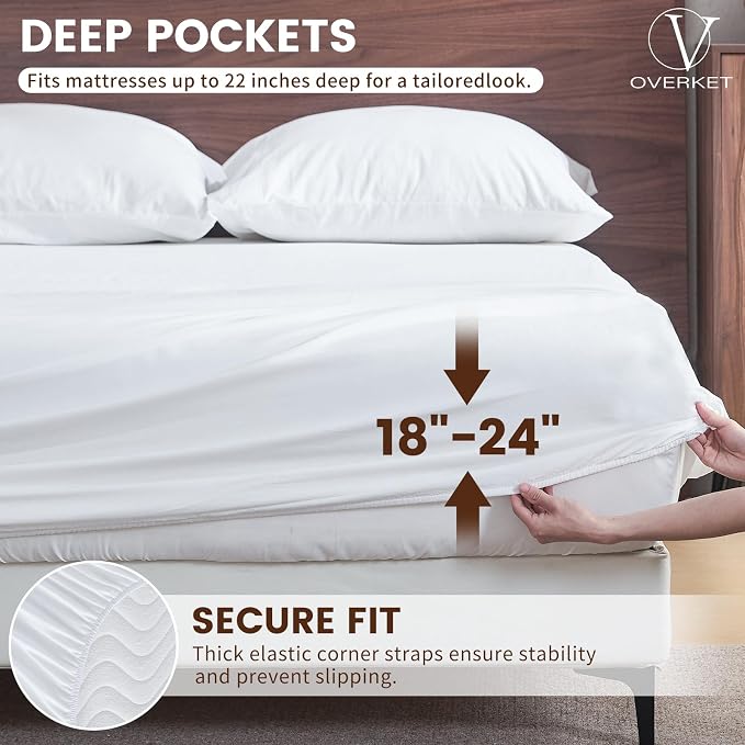 100% Linen Sheet Set King Size Extra Deep Pocket Fits 18-24 Inch Mattress - Image 2