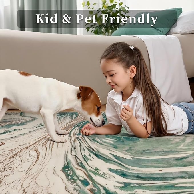 Ciicool Modern Abstract Area Rug 2x3 Washable Small Soft Entryway Rugs - Image 7