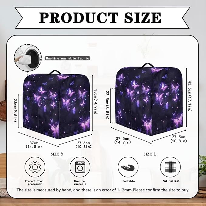 Purple Butterfly Mixer Covers Kitchen Stand Mixer Cover Kitchen Appliance Dust - Image 6