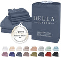 Bella Coterie 7 Piece Luxury Bamboo Viscose Split King Size Sheet Set | 2 by BC