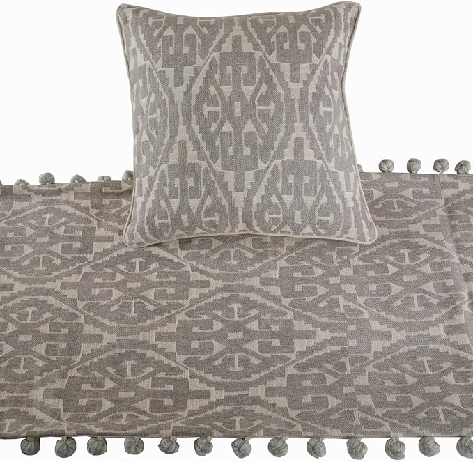 The HomeCentric Grey Bed Runner Without Pillow Cover, Twin Size 53"x18" - Image 3