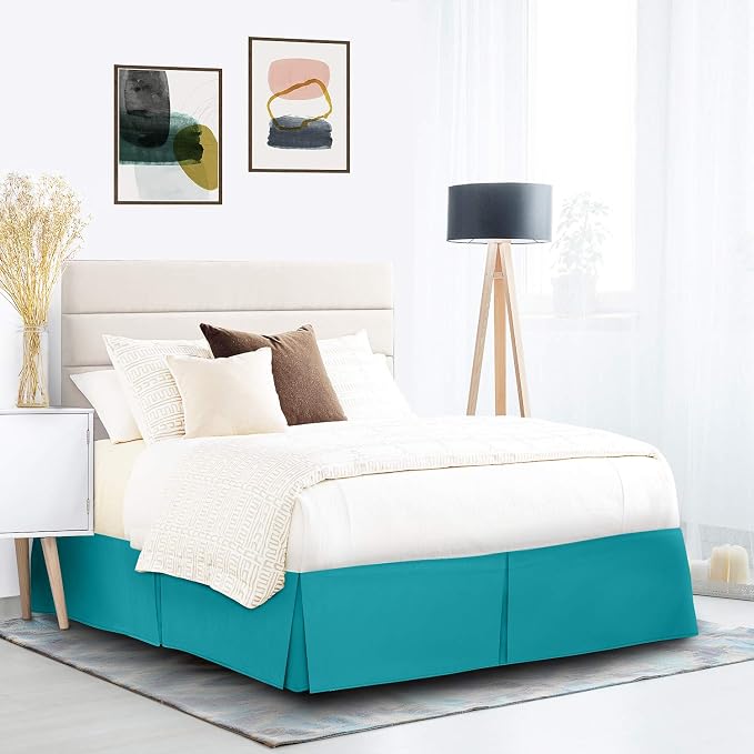 Nestl Teal Twin XL Bed Skirt - Image 9
