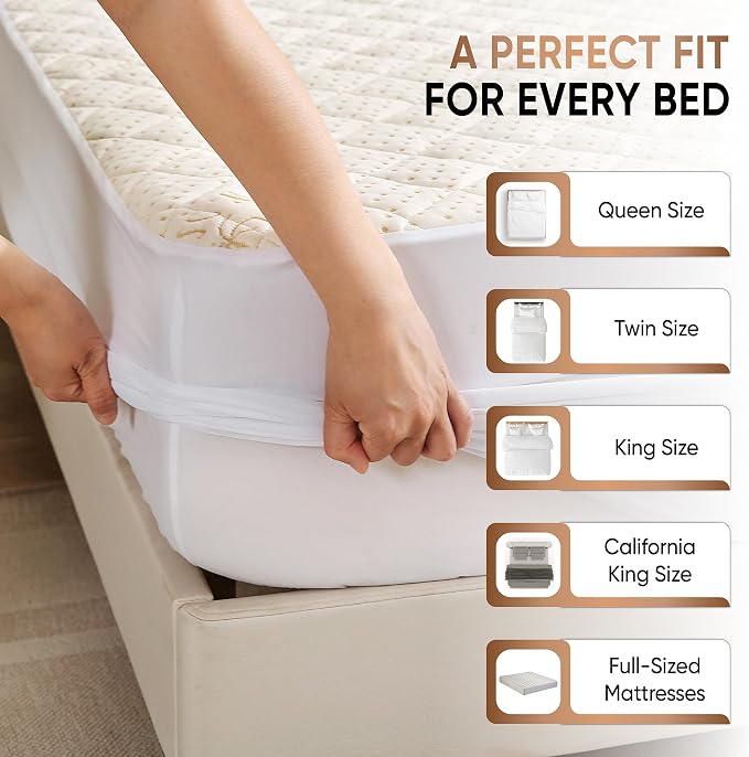 Luxury Quilted Organic Cotton Mattress Protector King - Image 5