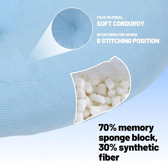 Meditation Floor Pillow Set of 2, Round Large Pillows Seating - Image 4