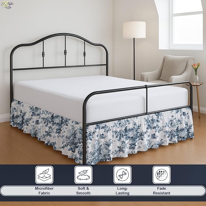 Cottington Lane Ruffled Bed Skirt King Size - Image 3