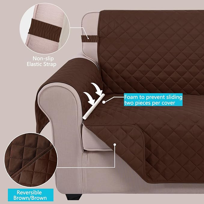 U-NICE HOME Recliner Chair Covers Reversible Chair Cover Pet Covers - Image 3