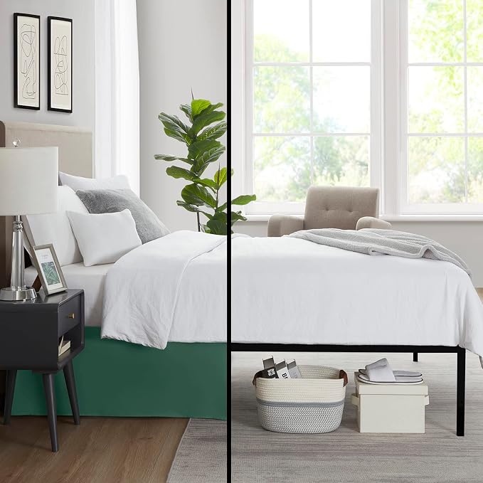 Nestl Hunter Green Twin XL Bed Skirt - Image 6