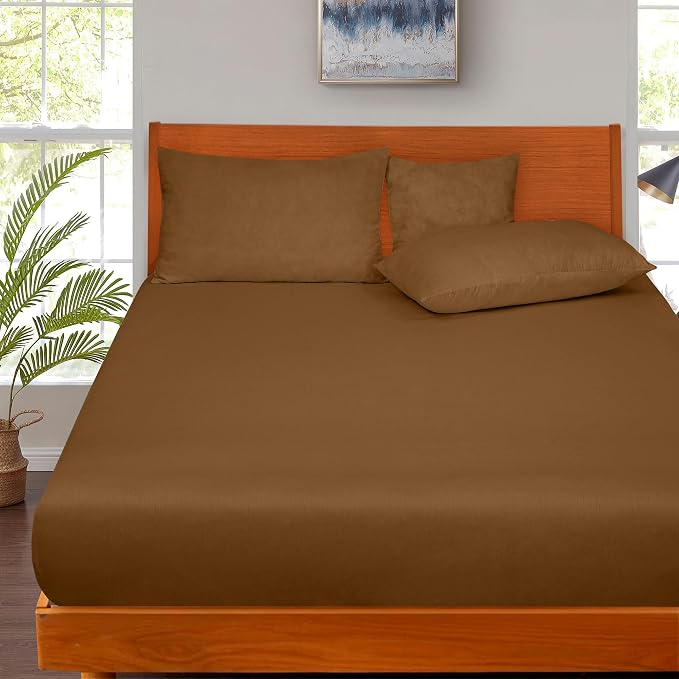 ROYALE LINENS 300 Thread Count 100% Long Staple Combed Cotton Fitted Sheet Full - Image 5