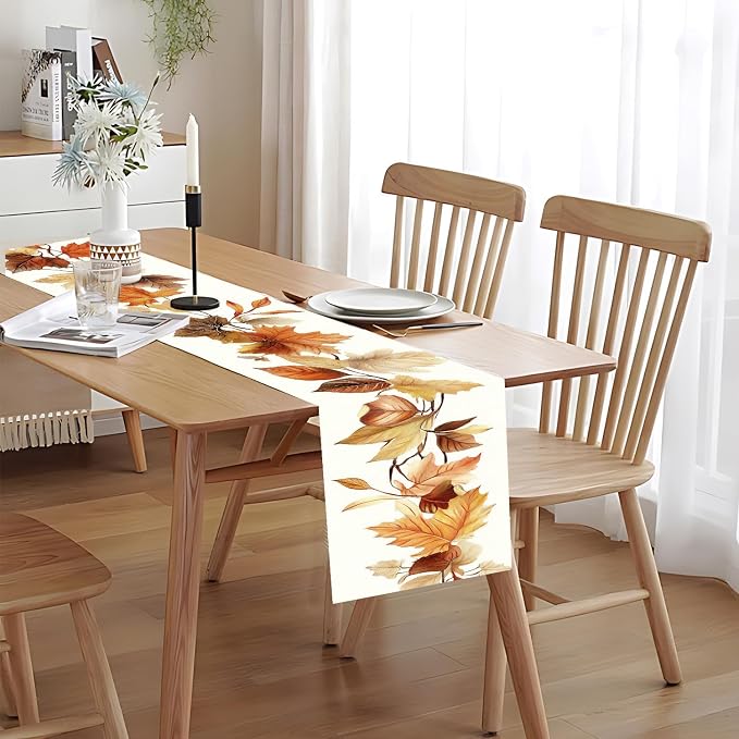Autumn Leaves Table Runner – 13x72 Inch Fall Table Decor - Image 8