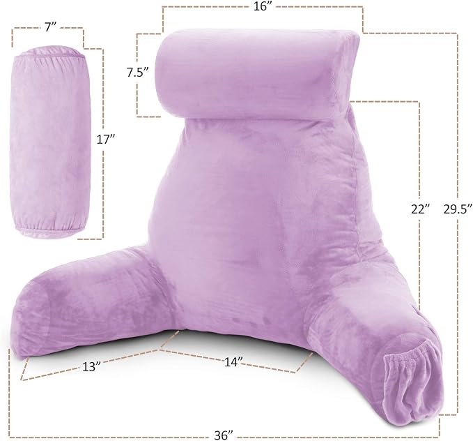 Nestl Reading Pillow with Shredded Memory Foam Includes 2 Neck and Lumber - Image 6