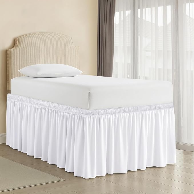 Dorm Bed Skirt Twin XL 30 Inch Drop, 100% Microfiber Extra Long College Dust - Image 4